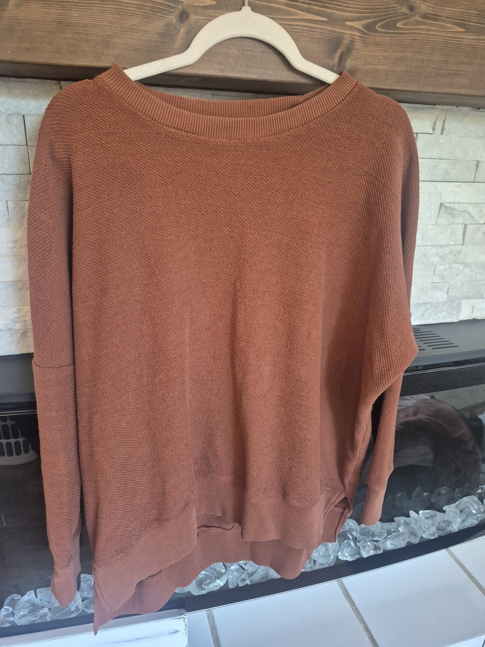Aerie Burnt Orange Crewneck Oversized